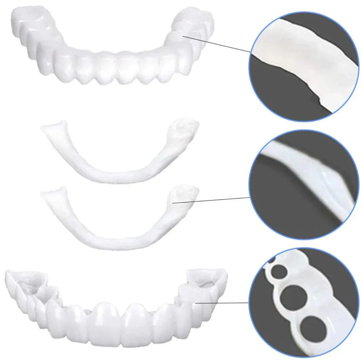 Знімні вініри Snap On Smile на 2 щелепи для швидкого візуального ефекту усмішки - мініатюра 4