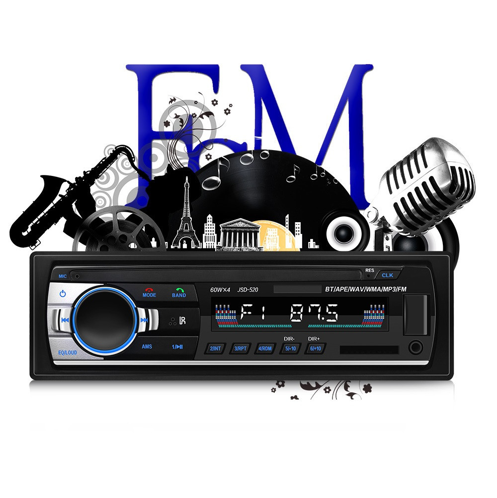 Автомагнітола JSD 520 1DIN Універсальна магнітола в авто з USB, Bluetooth, MP3 - мініатюра 8