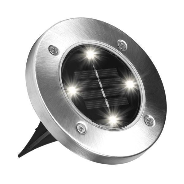 Комплект садових світильників на сонячній батареї Solar Disk Lights, 4 шт - мініатюра 3
