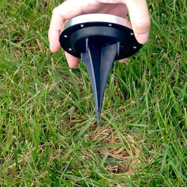 Комплект садових світильників на сонячній батареї Solar Disk Lights, 4 шт - мініатюра 5