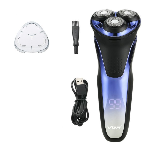 Бездротова електробритва VGR V-306 акумуляторна з плаваючими головками та триммером вологостійка для вологого та сухого гоління - мініатюра 5
