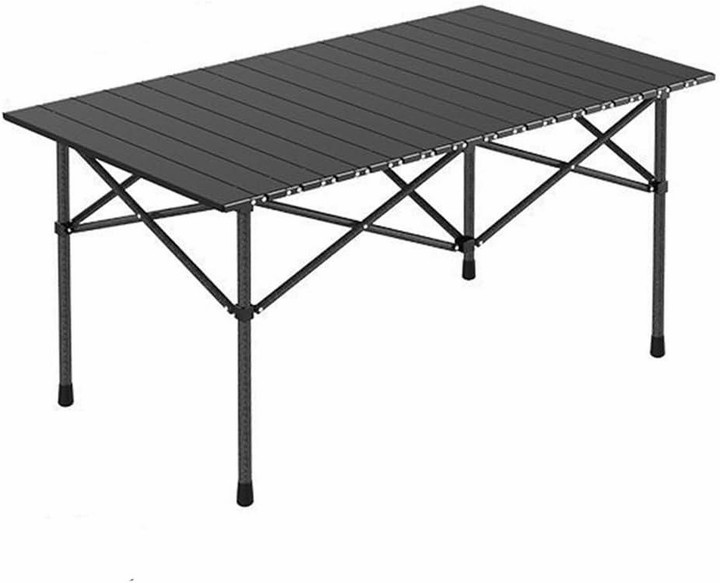Стіл портативний складаний для кемпінгу · Розкладний туристичний стіл з алюмінієвою стільницею, в чохлі · 94х57х50 см