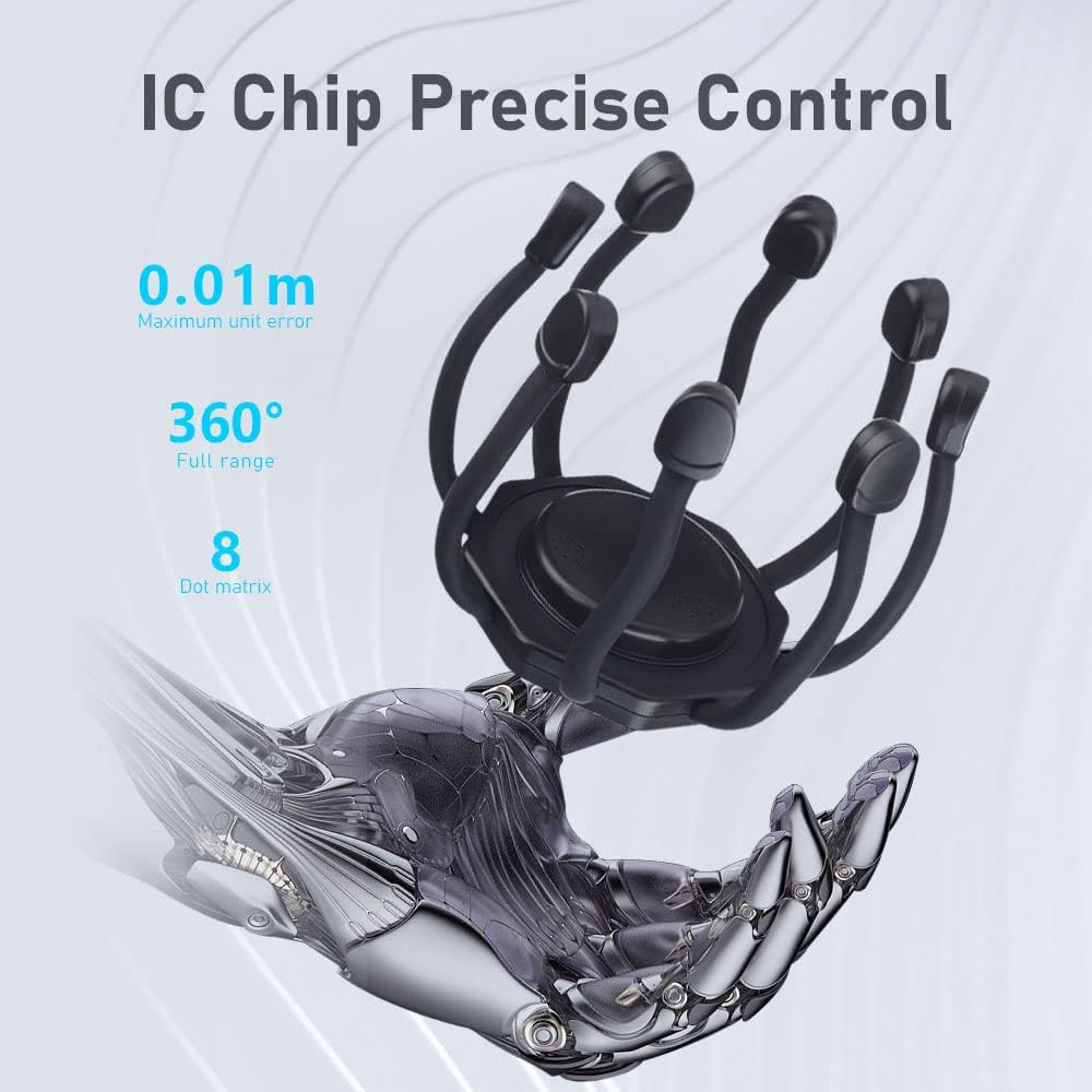 Масажер для голови Восьминіг з вібрацією і USB-зарядкою - мініатюра 12