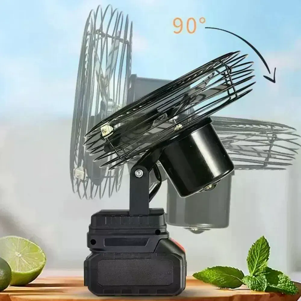 Акумуляторний вентилятор Lithium Electric Fan 48V чорний - мініатюра 8