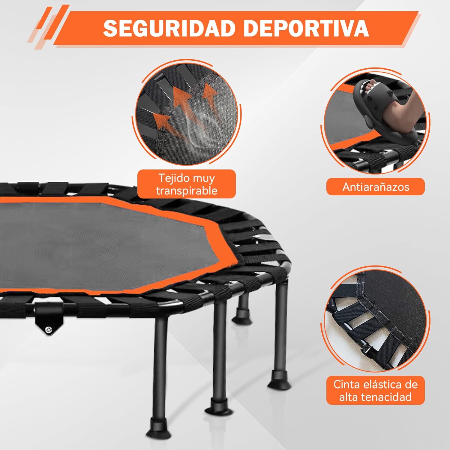 Фітнес-батут BT-1707 з ручкою для домашніх кардіотренувань і джампінгу - мініатюра 5