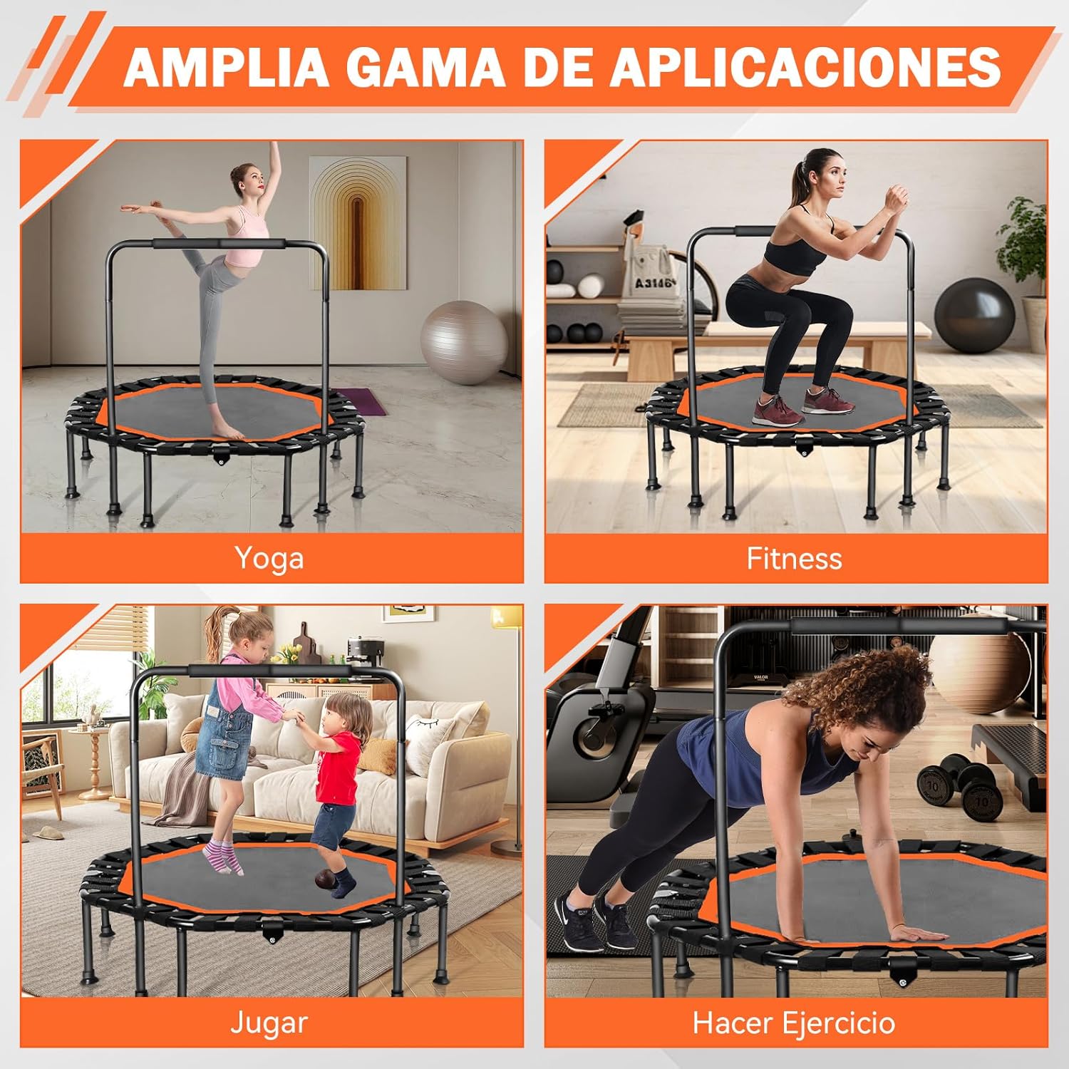 Фітнес-батут BT-1707 з ручкою для домашніх кардіотренувань і джампінгу - мініатюра 7