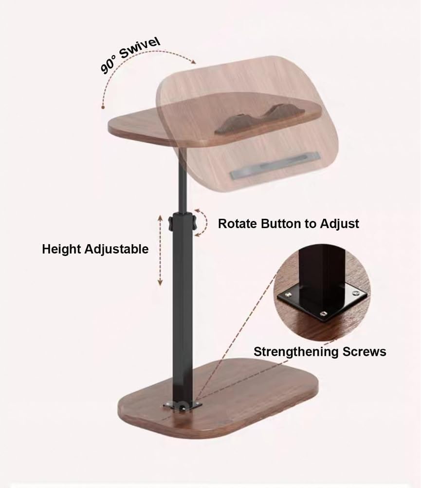Приставний стіл 1036 з регулюванням висоти і нахилом стільниці для ноутбука та читання - мініатюра 2