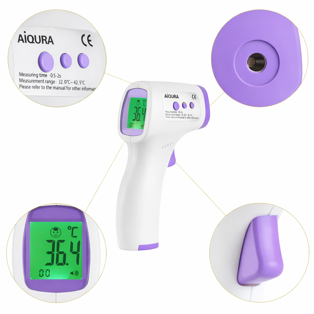 Безконтактний термометр AD801 для температури тіла, води і предметів - мініатюра 4