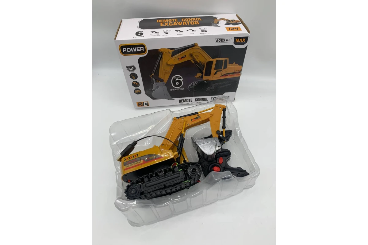 Радіокерований екскаватор на гусеницях для гри вдома і надворі - мініатюра 3