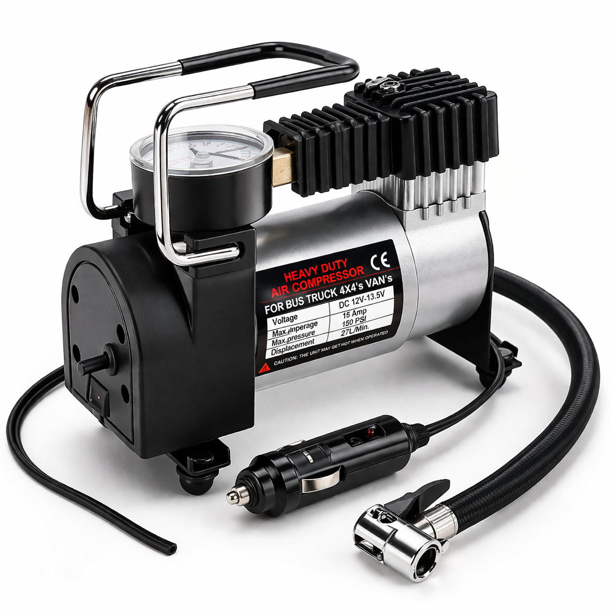 Автомобільний компресор 12V Air pump AND XL-823 для шин • Портативний насос від прикурювача для авто, позашляховика, мікроавтобуса