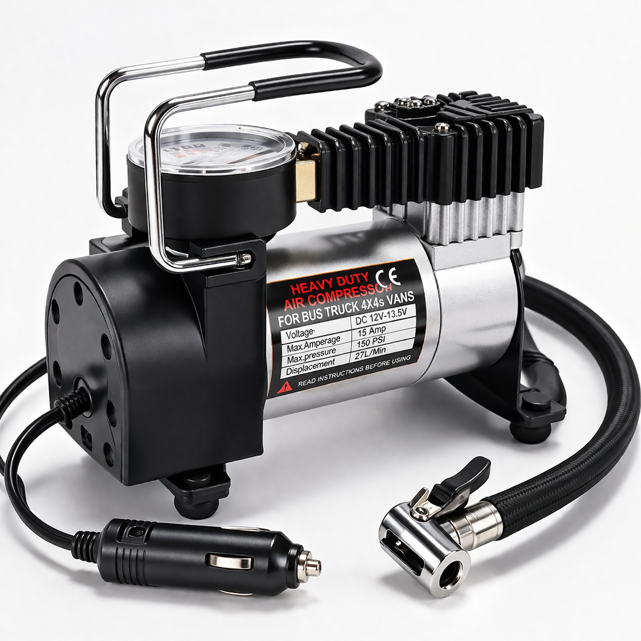 Автокомпресор XL-823 12V для шин авто, мікроавтобуса і SUV - мініатюра 5