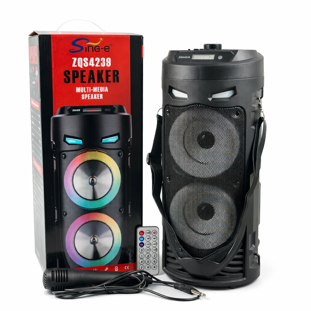 Портативна колонка Sing-e ZQS4239 з мікрофоном і світломузикою - мініатюра 2