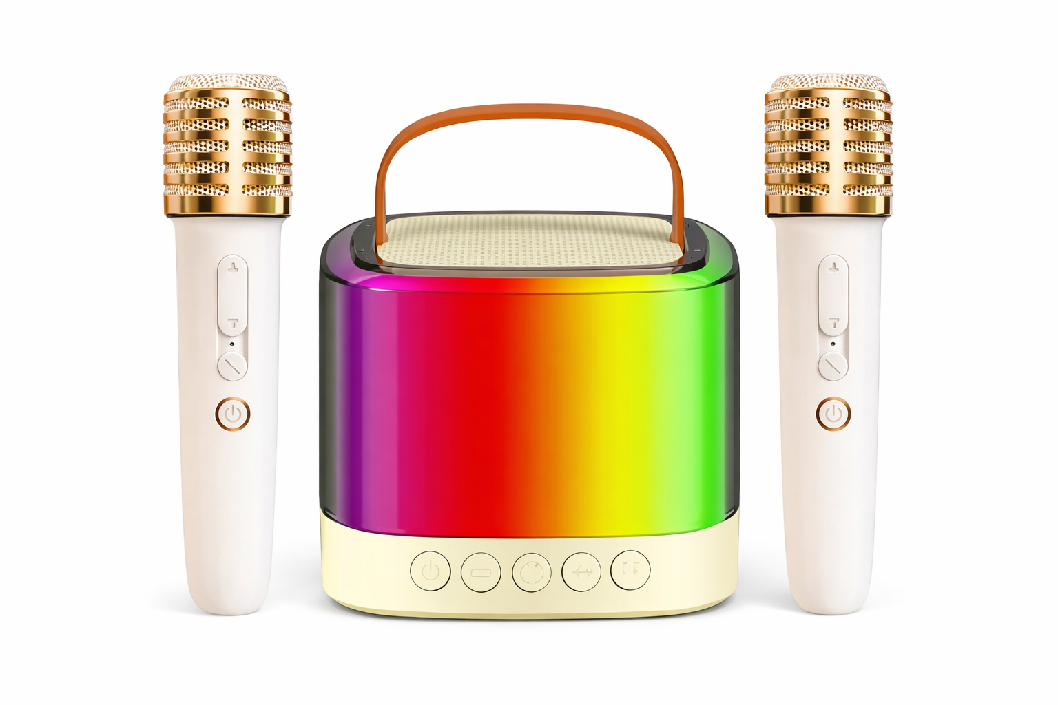 Міні караоке колонка T7 з 2 бездротовими мікрофонами • Портативна Bluetooth колонка для дітей, дому, подарунка та розваг