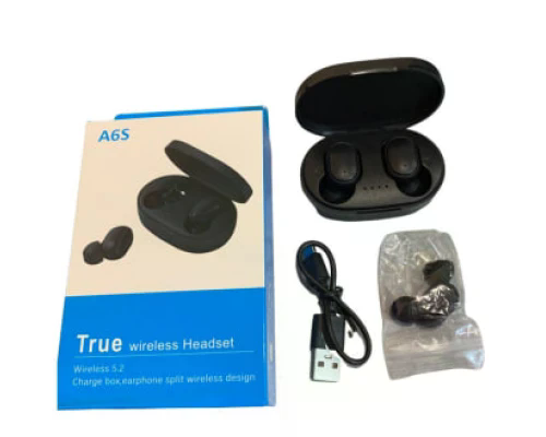 Бездротові стерео навушники A6S із зарядним кейсом • TWS Bluetooth навушники для музики, дзвінків і повсякденного використання
