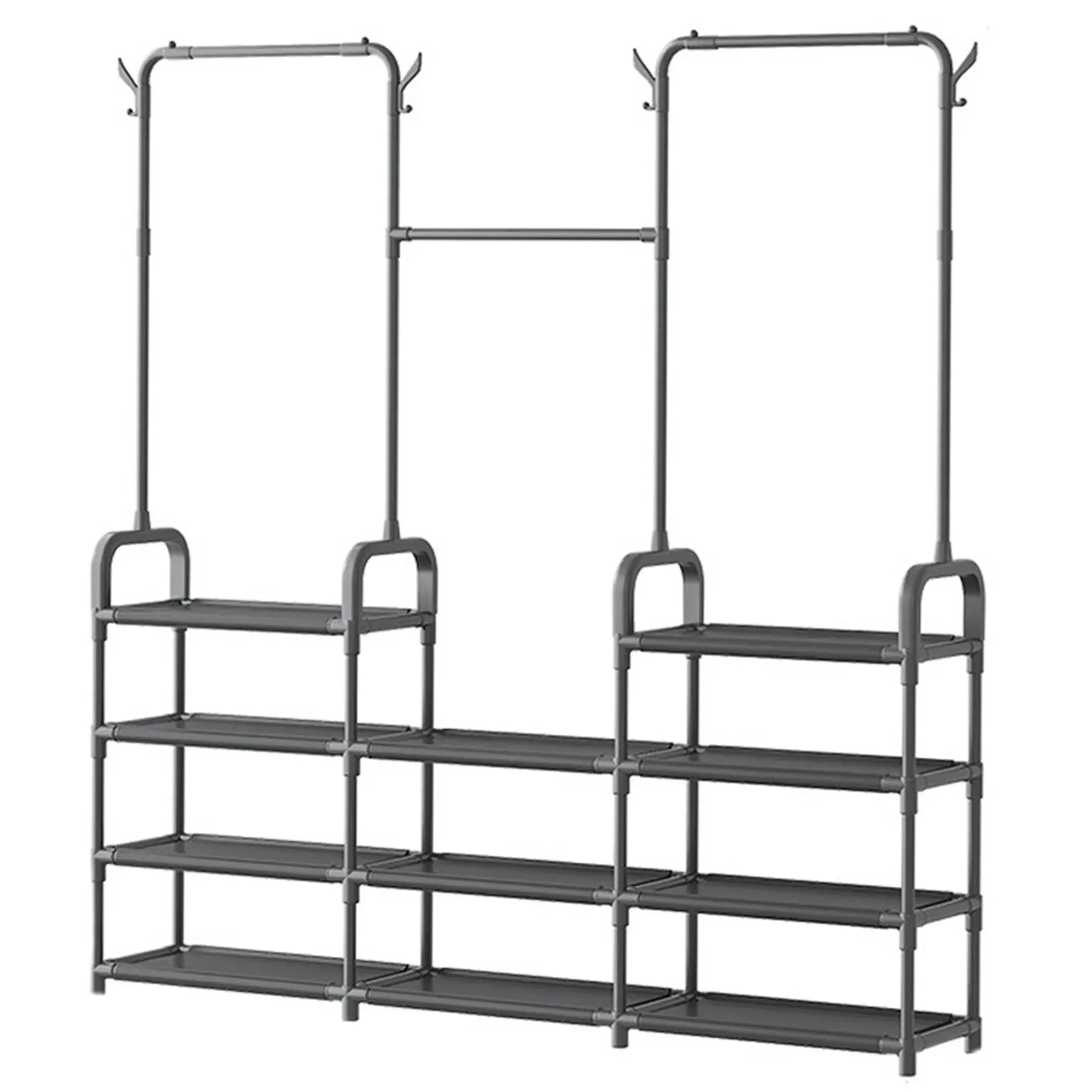Багатофункціональна вішалка для зберігання Multi Functional Coat Rack AND 9130-4 • Підлогова стійка-органайзер для одягу, сумок, капелюхів та аксесуарів