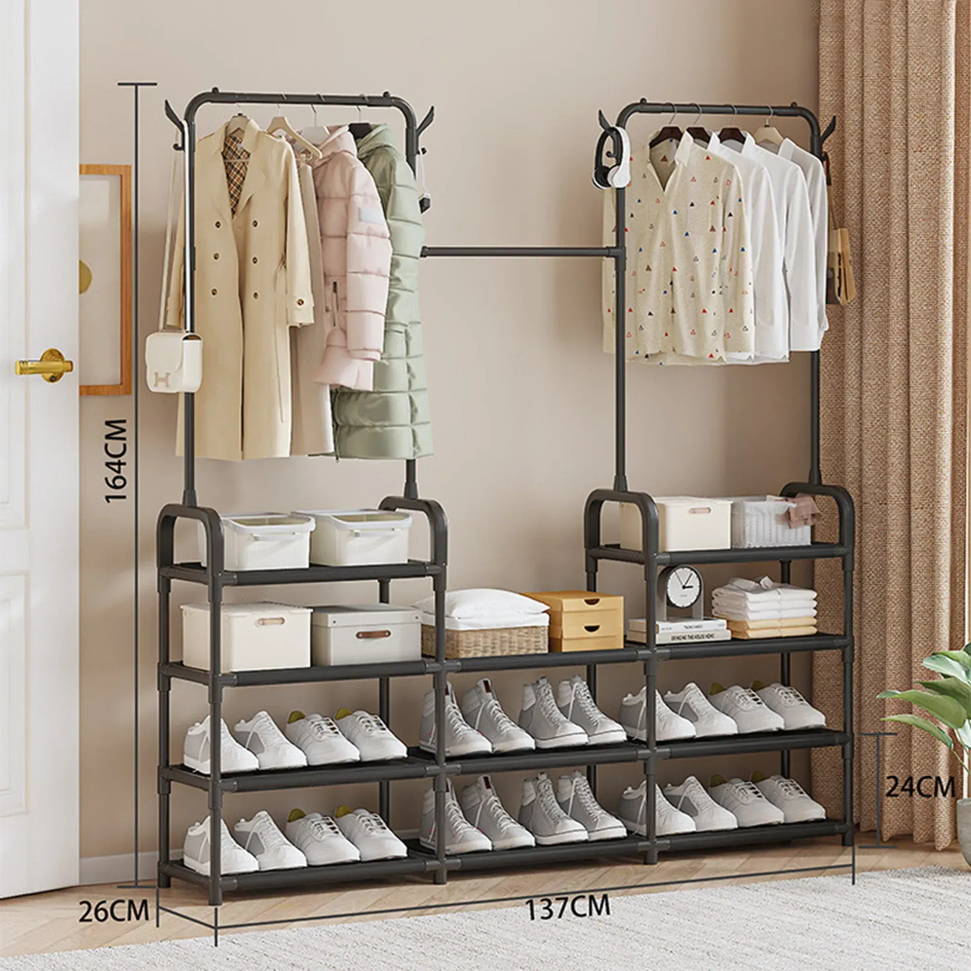 Багатофункціональна вішалка для зберігання Multi Functional Coat Rack AND 9130-4 - мініатюра 9
