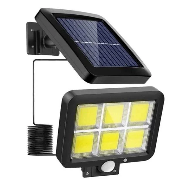Вуличний акумуляторний LED ліхтар на сонячній батареї Solar Street Light SL-F120 • Світлодіодний автономний прожектор для двору, вулиці, саду та дачі