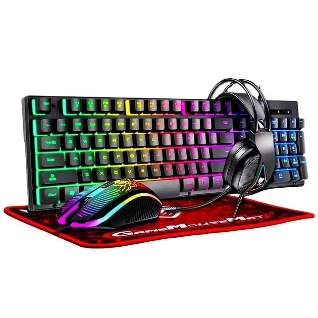Ігровий комплект Gaming Combo 4-in-1 T-Wolf TF-400 чорний - мініатюра 1