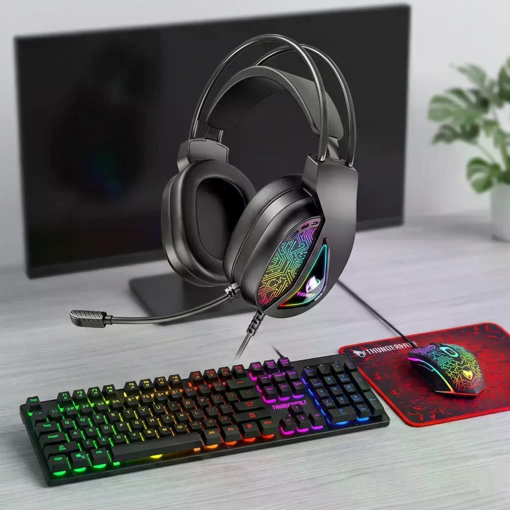 Ігровий комплект Gaming Combo 4-in-1 T-Wolf TF-400 чорний - мініатюра 5