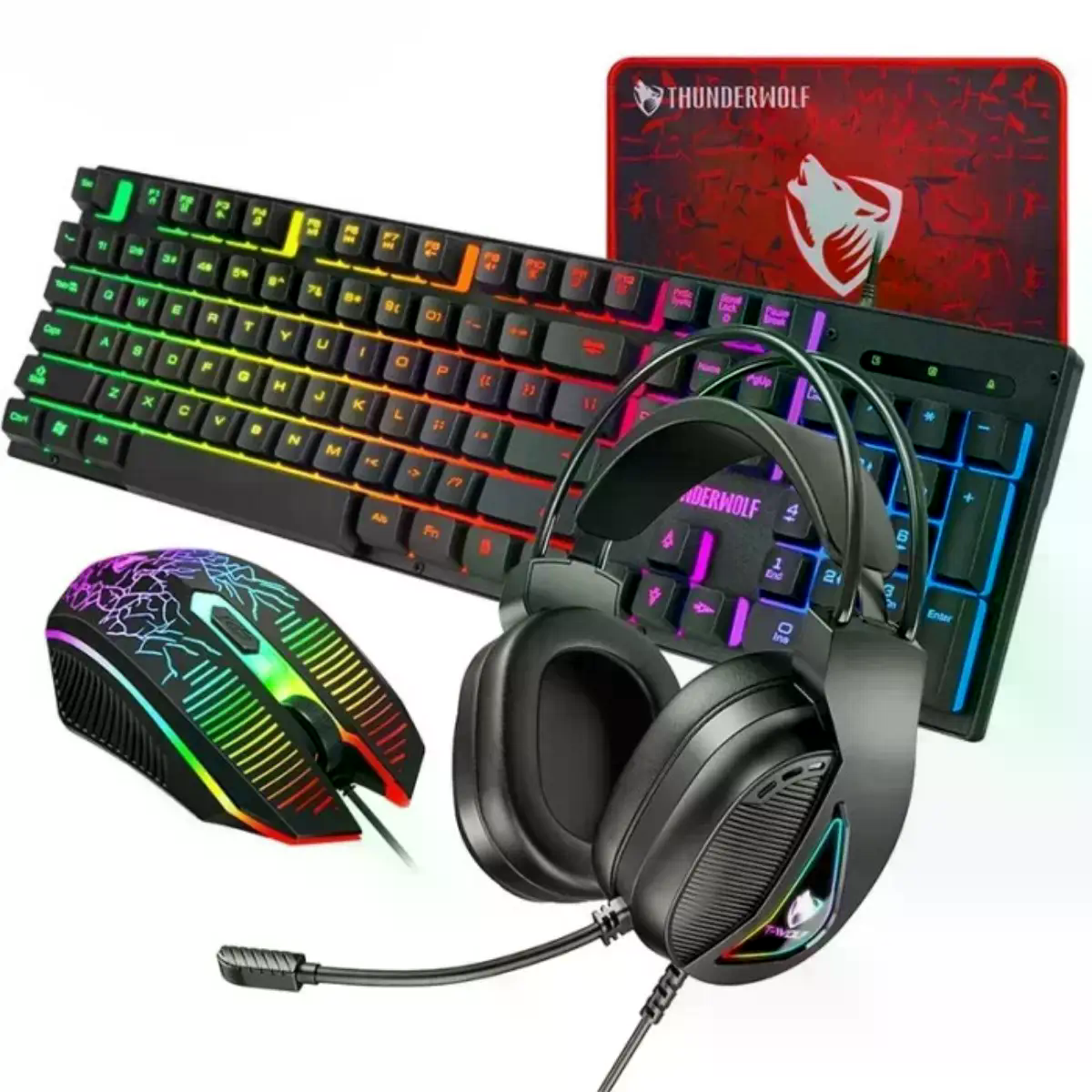 Ігровий комплект Gaming Combo 4-in-1 T-Wolf TF-400 чорний - мініатюра 7