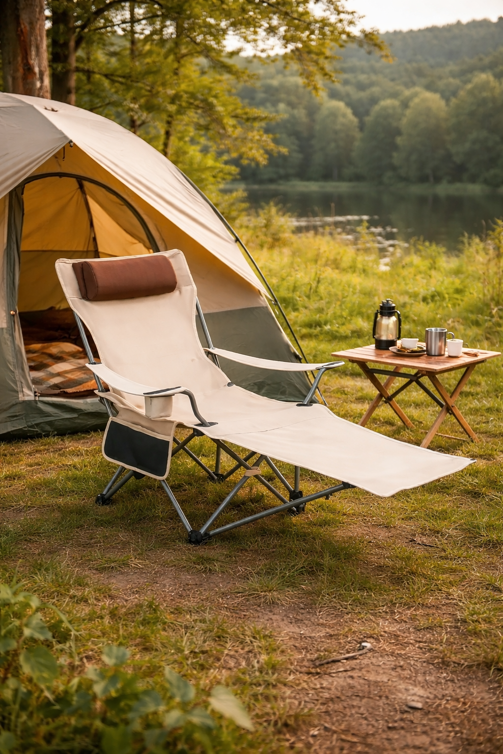 Складний стілець-гамак для кемпінгу, риболовлі і дачі - мініатюра 6