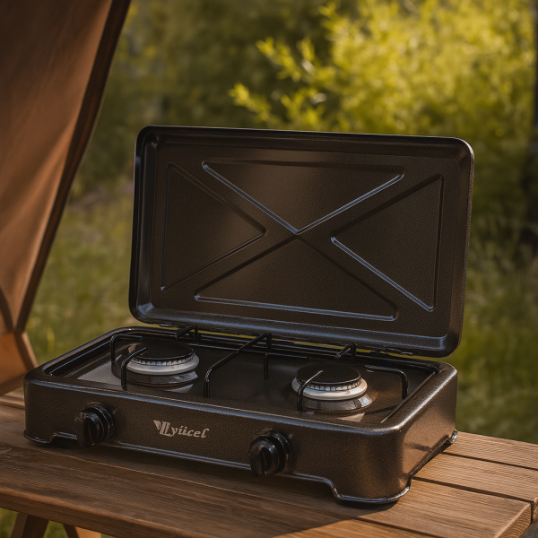 Газова настільна плита YUCEL O-200-LPG-BLACK на 2 конфорки - мініатюра 5