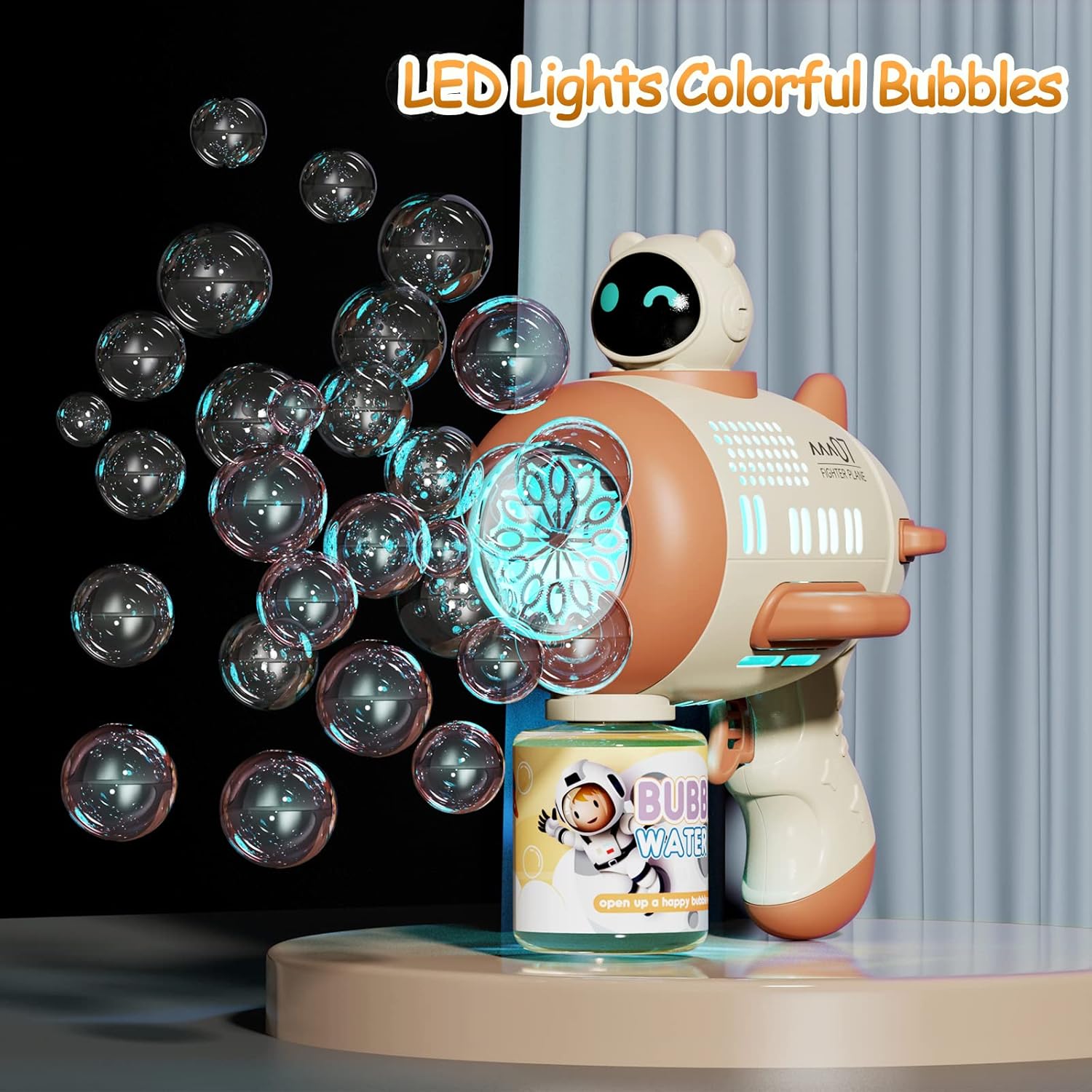 Дитячий автоматичний пістолет для мильних бульбашок Toy Bubble Gun - мініатюра 2