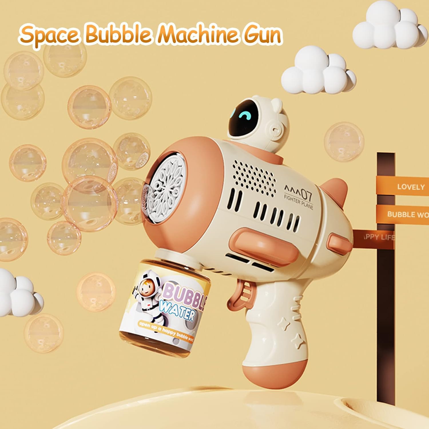 Дитячий автоматичний пістолет для мильних бульбашок Toy Bubble Gun - мініатюра 3