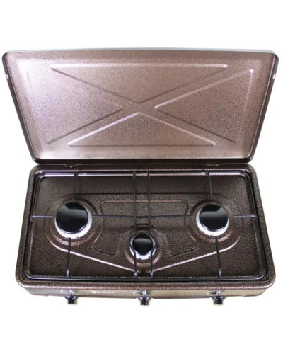 Настільна газова плита YUCEL O-300-LPG-CUPPER на 3 конфорки - мініатюра 2