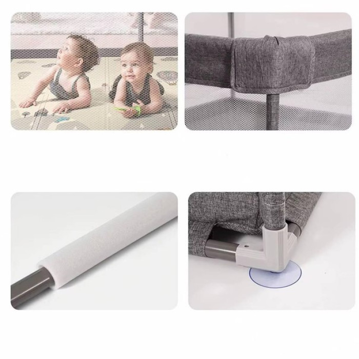 Дитячий манеж MA710 130 x 130 x 65 см для безпечних ігор удома - мініатюра 9