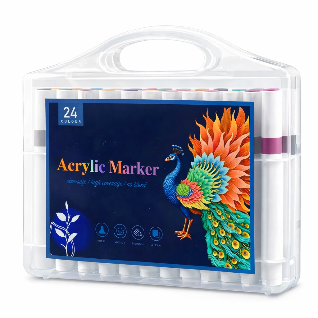 Набір акрилових маркерів MAP-03 • Маркери для малювання, декору, творчості та розпису по різних поверхнях