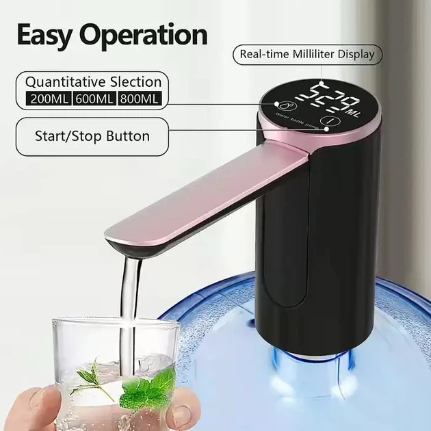 Автоматична помпа для води LY-1081 з USB-зарядкою - мініатюра 7
