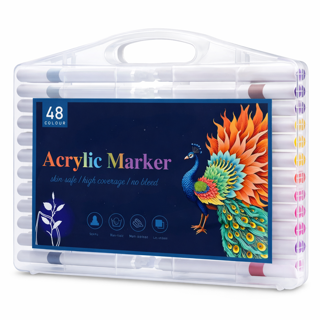 Набір акрилових маркерів MAP-04 • Маркери для малювання, декору, творчості та розпису по різних поверхнях