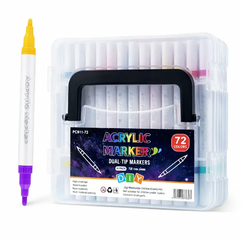 Набір акрилових маркерів MAP-09 • Маркери для малювання, декору, творчості та розпису по різних поверхнях