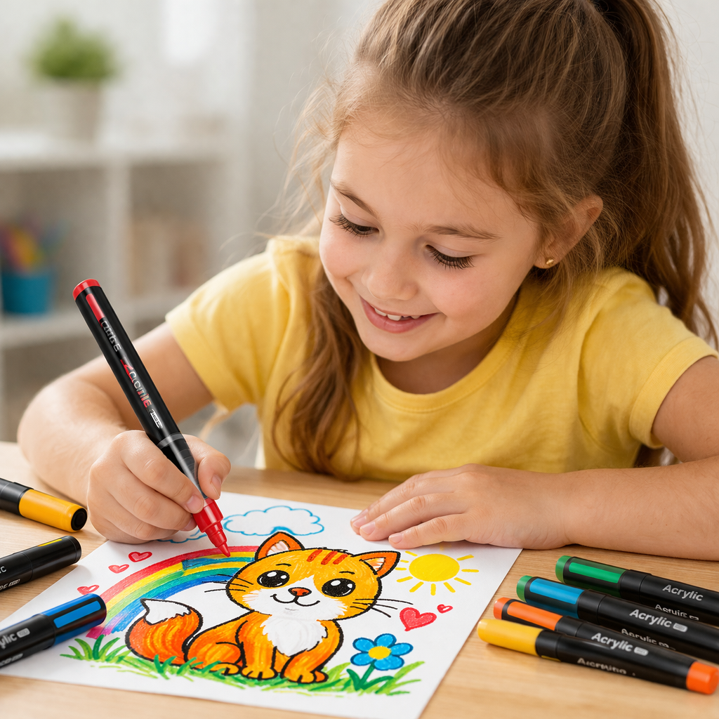 Набір маркерів Acrylic MAP-14 для творчості, скетчингу і декору - мініатюра 2