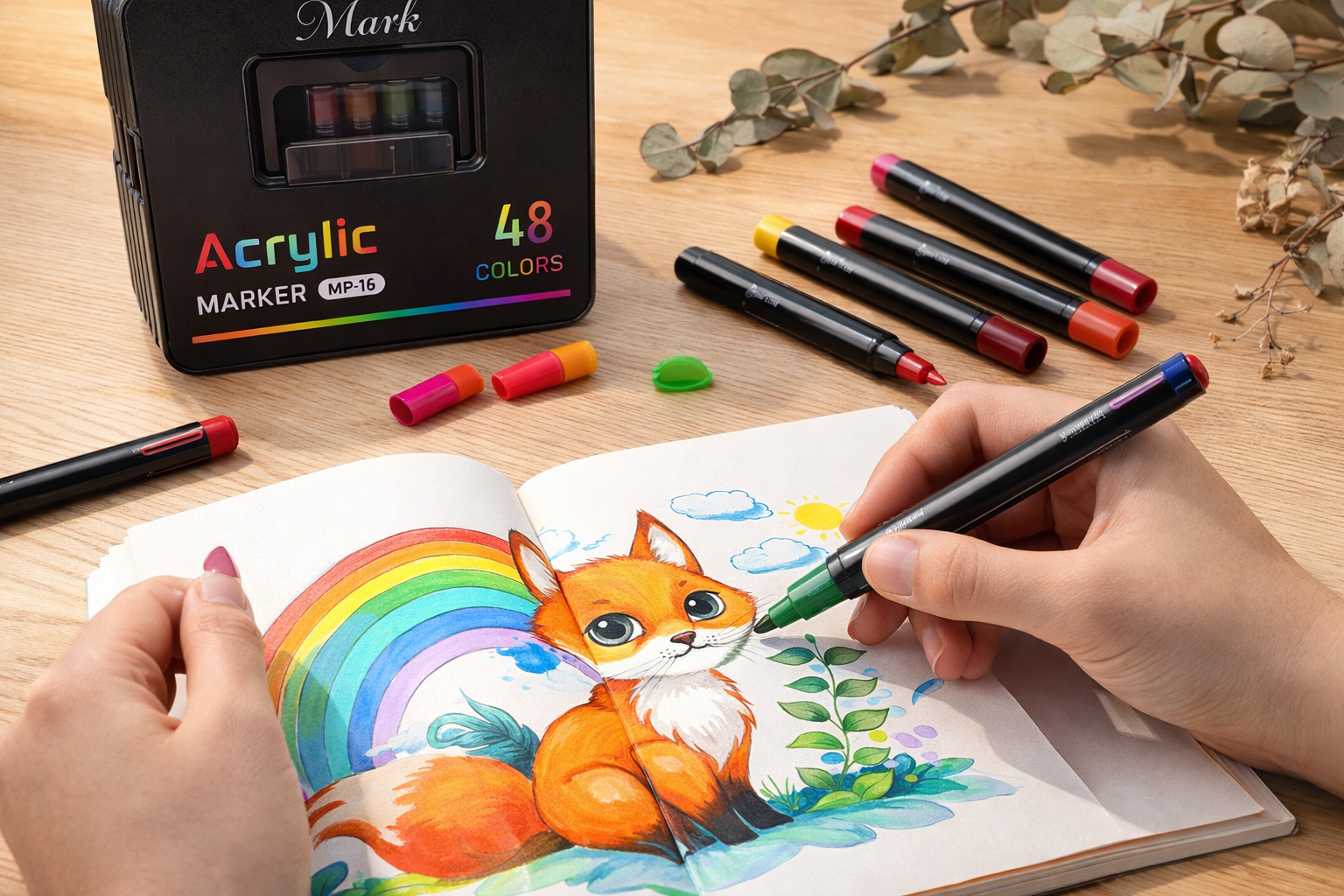 Набір маркерів Acrylic MAP-14 для творчості, скетчингу і декору - мініатюра 5