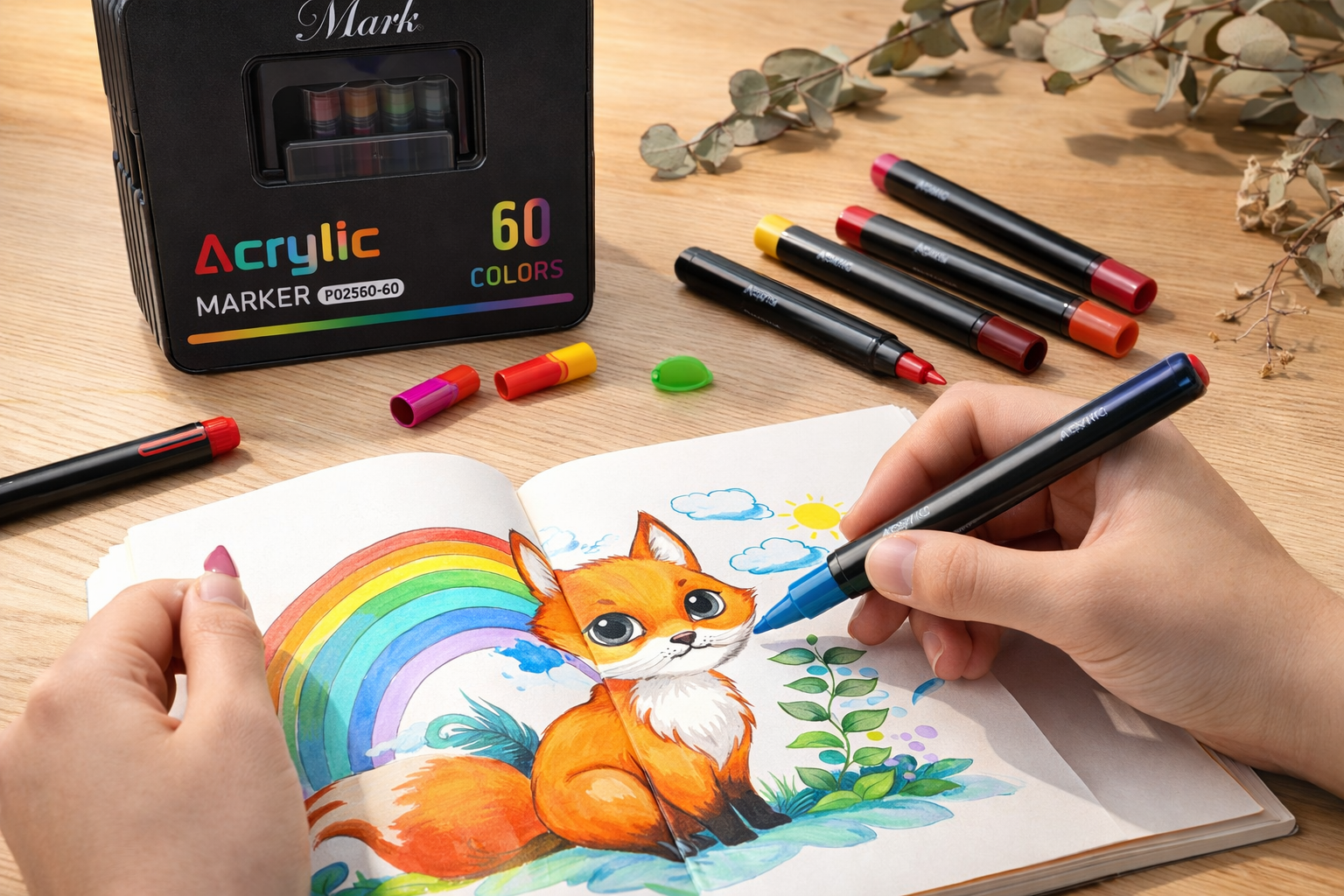 Набір маркерів Acrylic MAP-15 для малювання, скетчингу і декору - мініатюра 5