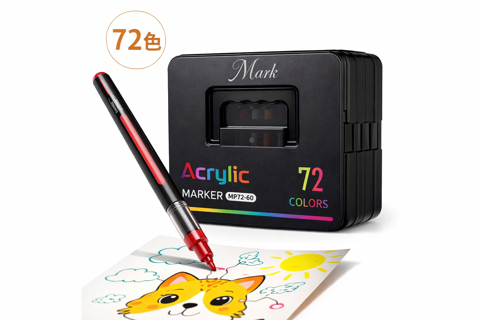 Набір акрилово-акварельних маркерів Acrylic MAP-16 • Маркери для малювання, творчості, скетчингу та декоративного розпису