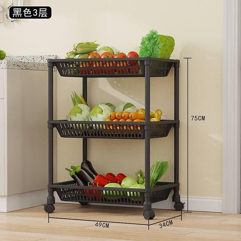 Етажерка 3-рівнева на колесах для кухні, ванної і дому - мініатюра 5