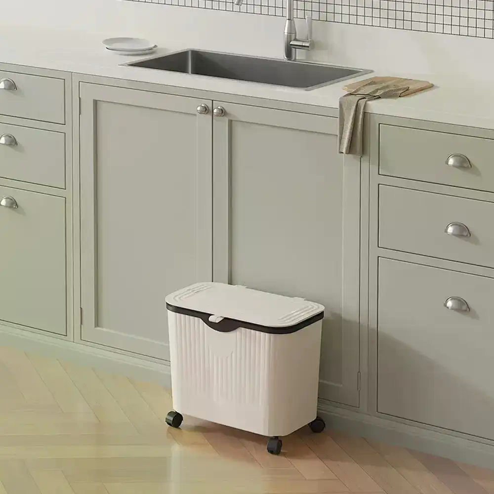 Кухонний візок з урною і полицями для порядку на кухні та в коморі - мініатюра 5