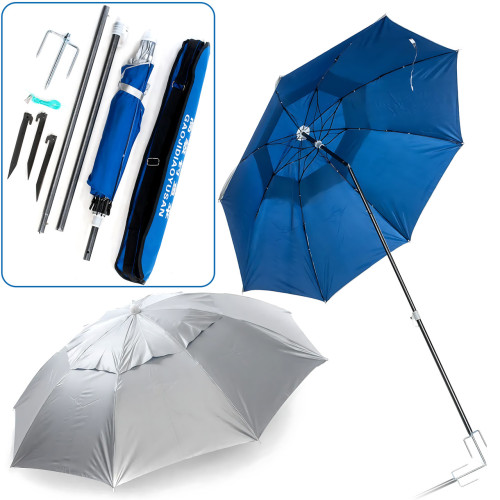 Рибальська парасолька DYS 1,8 м з нахилом і УФ-захистом - мініатюра 7