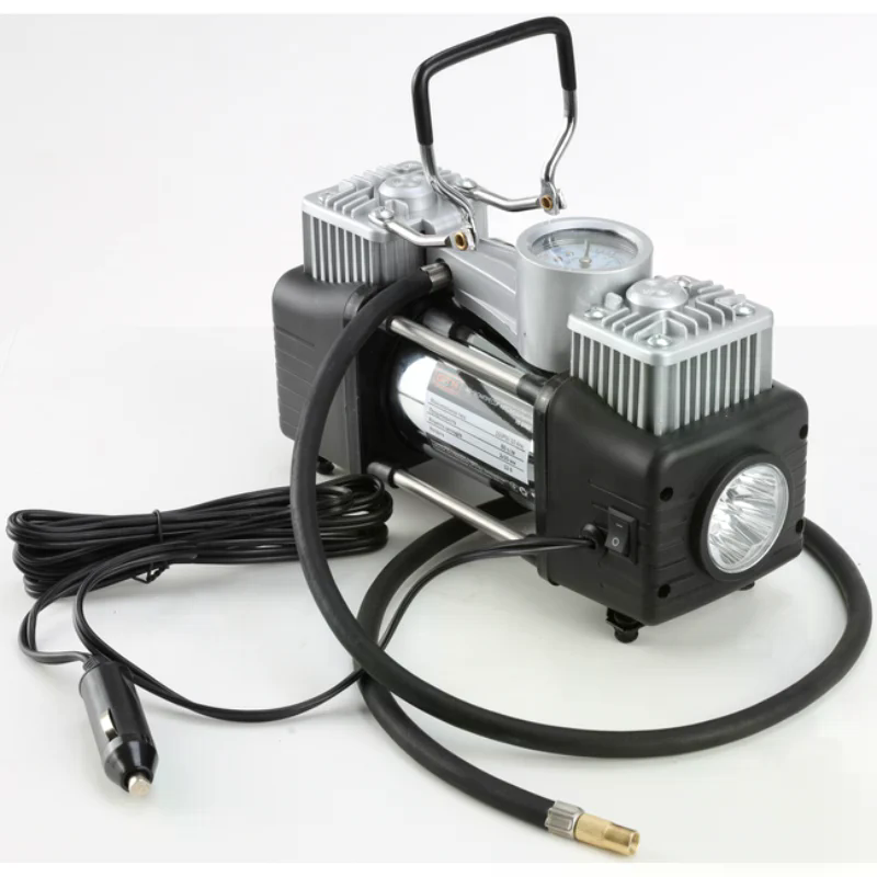 Автокомпресор MA608 12V у кейсі з манометром і ремкомплектом - мініатюра 6