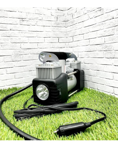 Автокомпресор MA608 12V у кейсі з манометром і ремкомплектом - мініатюра 7