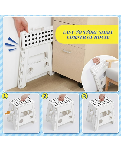 Складний табурет KAR86 33 см, білий - мініатюра 5