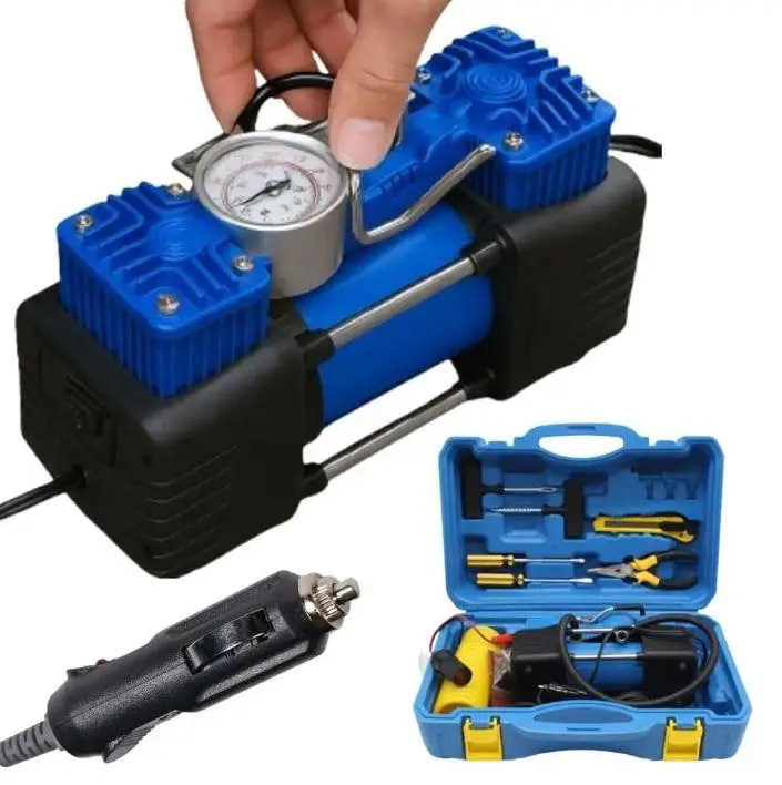 Автокомпресор автомобільний двопоршневий компресор - мініатюра 10