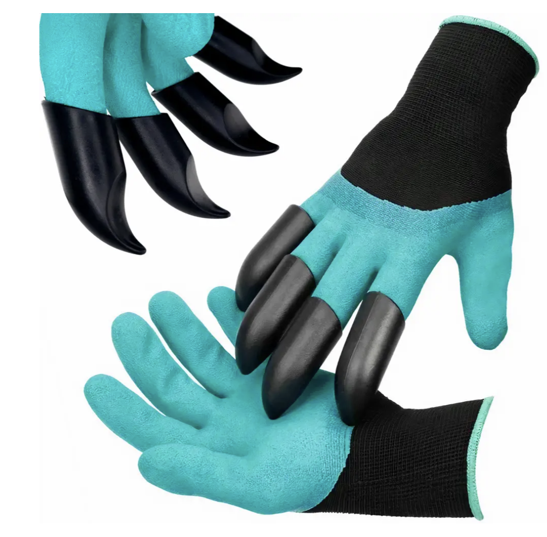 Садові рукавички Garden Gloves LY-557 з кігтями для копання, посадки і розпушування - мініатюра 3