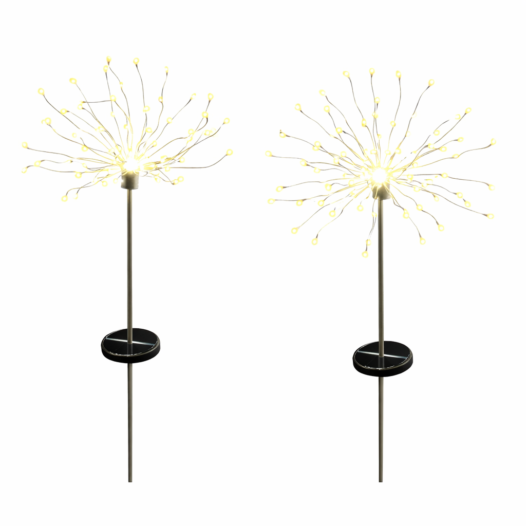 Садові світильники Феєрверк HA-38 на сонячній батареї, 2 шт - мініатюра 1