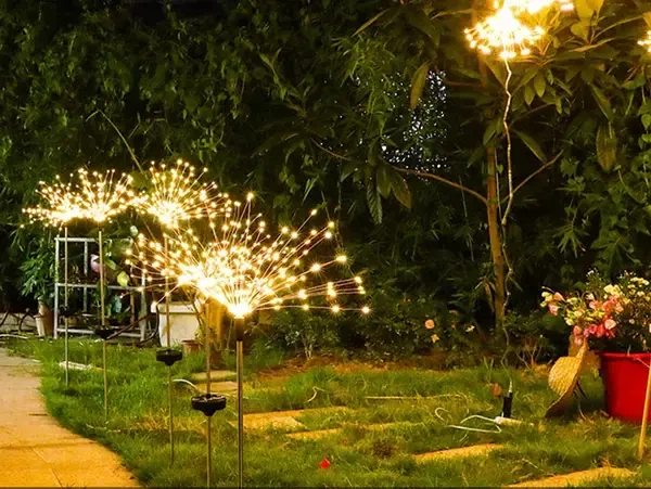 Садові світильники Феєрверк HA-38 на сонячній батареї, 2 шт - мініатюра 6