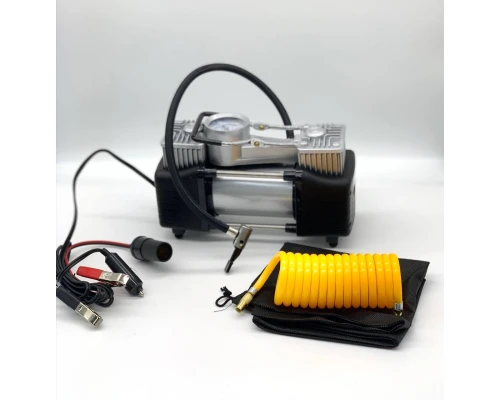 Двопоршневий автокомпресор 628-4x4 12V з манометром - мініатюра 2