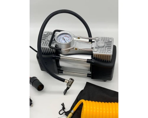 Двопоршневий автокомпресор 628-4x4 12V з манометром - мініатюра 4